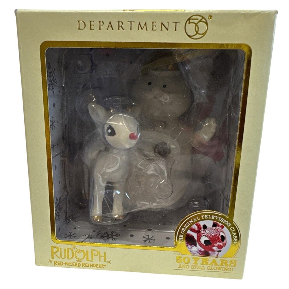 Dept 56 Rudolph & Sam Porcelain Ornament 4037459 50th Anniversary 2014 NIB